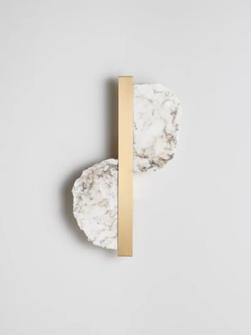 Pamono Brass and Alabaster Eclipse Wall Sconce by Matlight Milano> Wall Lights & Sconces