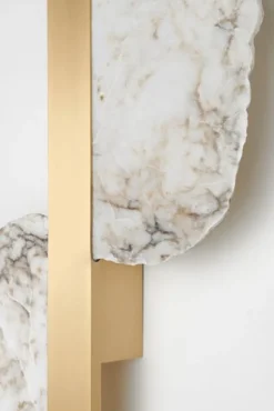 Pamono Brass and Alabaster Eclipse Wall Sconce by Matlight Milano><noscript><img width=