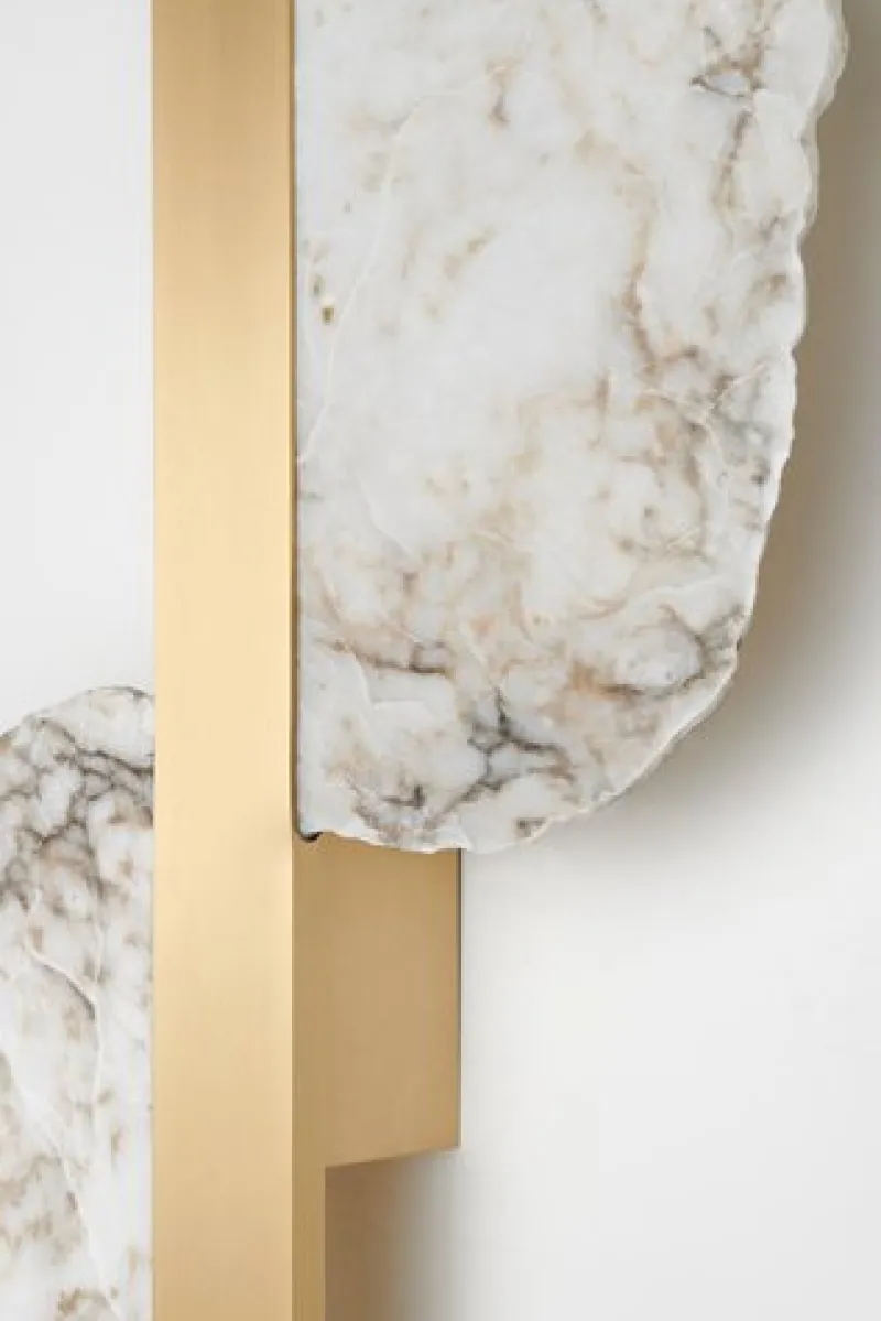 Pamono Brass and Alabaster Eclipse Wall Sconce by Matlight Milano> Wall Lights & Sconces