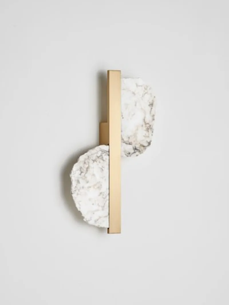 Pamono Brass and Alabaster Eclipse Wall Sconce by Matlight Milano> Wall Lights & Sconces
