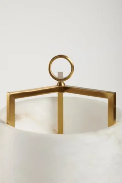 Outlet Pamono Brass and Alabaster Lantern Table Lamp by Matlight Milano