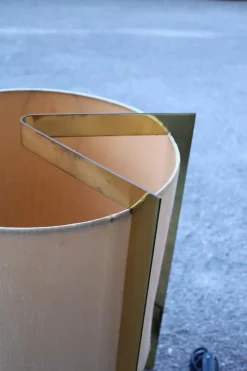 Online Pamono Brass and Fabric Table Lamp by Giuliana Gramigna, 1970s