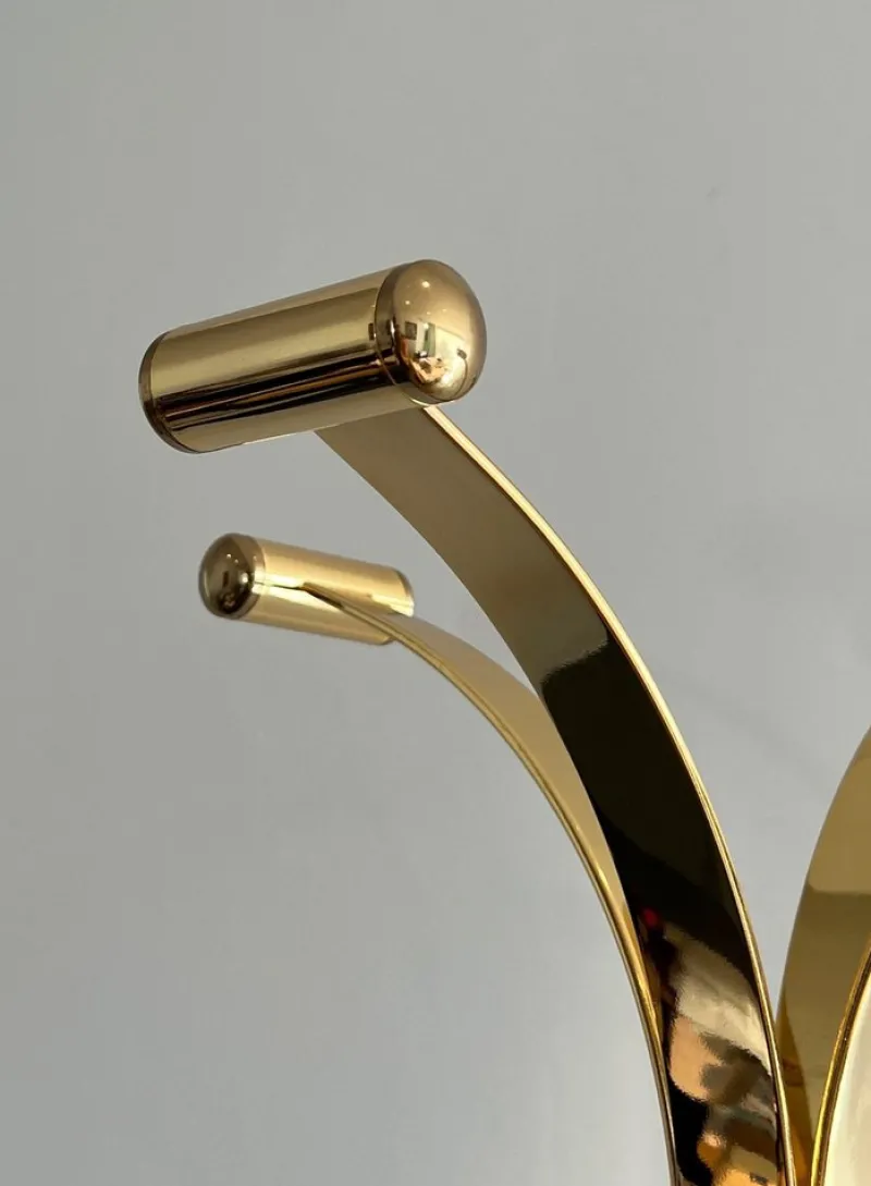 Pamono Brass and Marble Coat Rack, 1970s> Racks, Hooks & Valets