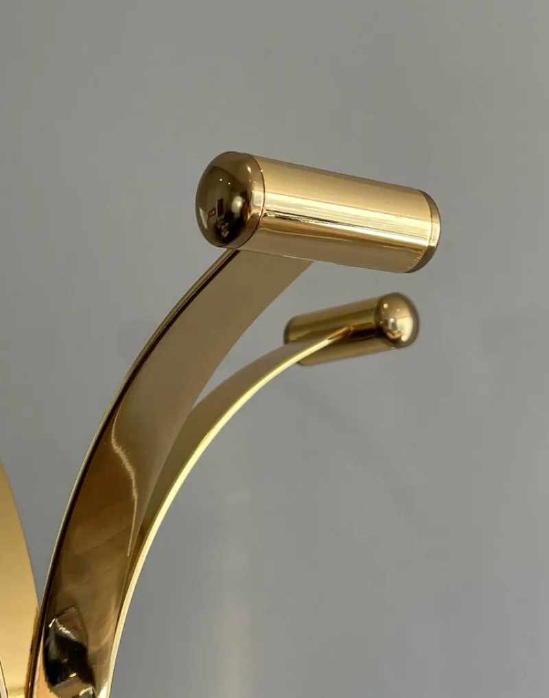 Pamono Brass and Marble Coat Rack, 1970s> Racks, Hooks & Valets