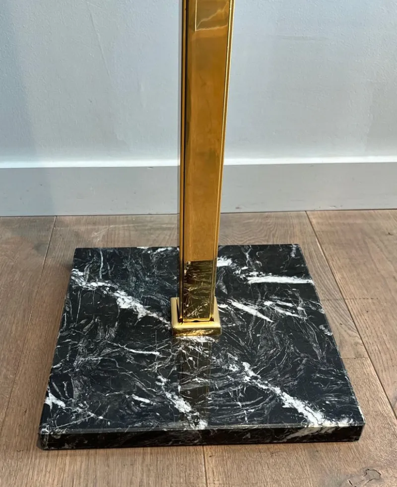 Pamono Brass and Marble Coat Rack, 1970s> Racks, Hooks & Valets