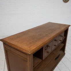 Pamono Brass and Oak Counter, 1930><noscript><img width=
