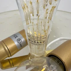 Online Pamono Brass and Pulegoso Murano Glass Sconces attributed to Barovier & Toso, 1990, Set of 2