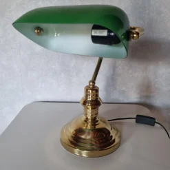 Pamono Brass Bank Lamp, 1980s> Table Lamps