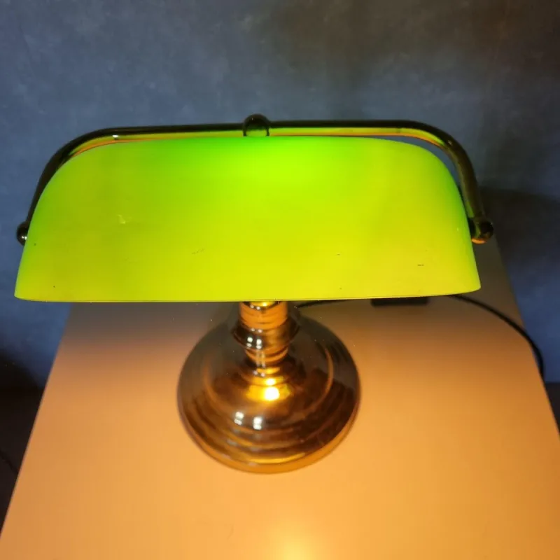 Pamono Brass Bank Lamp, 1980s> Table Lamps