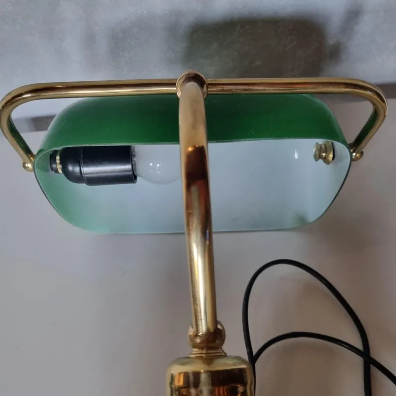 Pamono Brass Bank Lamp, 1980s> Table Lamps