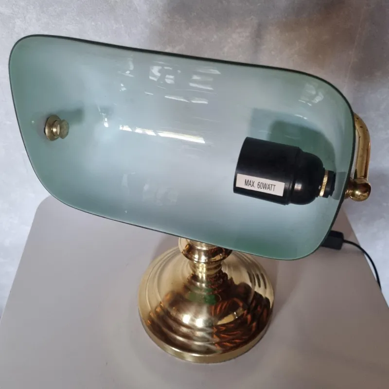 Pamono Brass Bank Lamp, 1980s> Table Lamps