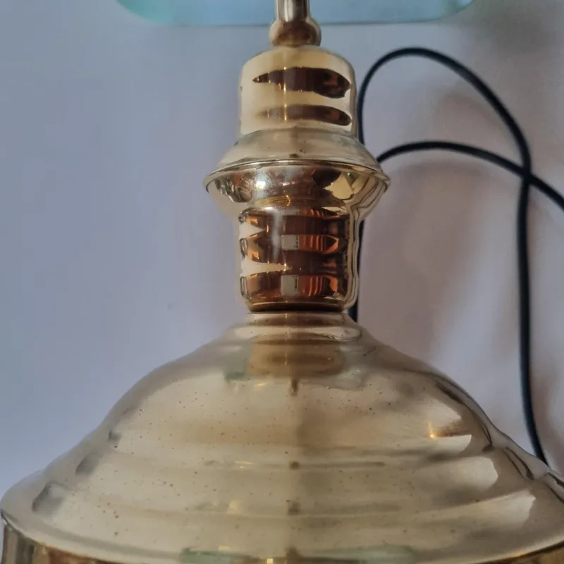 Pamono Brass Bank Lamp, 1980s> Table Lamps