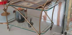 Pamono Brass Bar Cart, 1950s