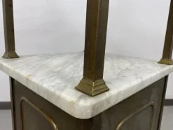 Sale Pamono Brass Bedside Table with Marble Top, 1920s