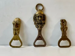 Outlet Pamono Brass Bottle Cap Openers, 1920s, Set of 3
