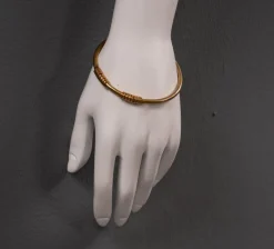 Pamono Brass Cuff Bracelet with Circles, 1980s> Bracelets