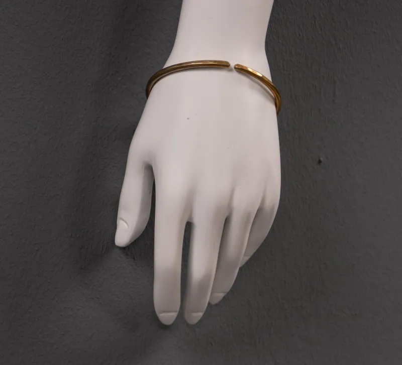 Pamono Brass Cuff Bracelet with Circles, 1980s> Bracelets