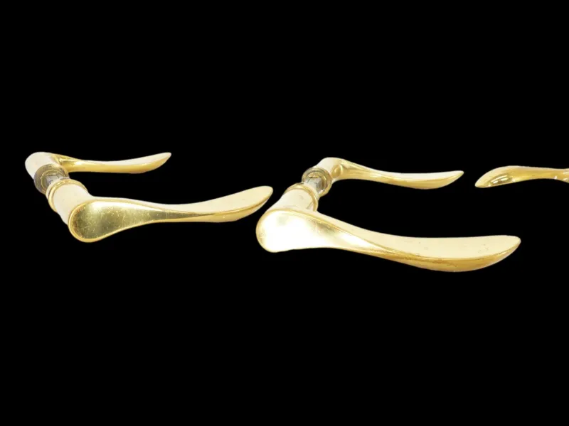 Online Pamono Brass Door Handles, 1960, Set of 4
