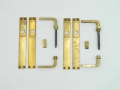 Clearance Pamono Brass Door Handles by Otto Wagner, 1950s, Set of 12