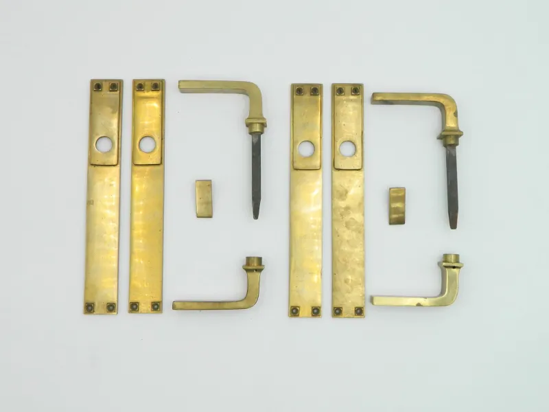 Clearance Pamono Brass Door Handles by Otto Wagner, 1950s, Set of 12