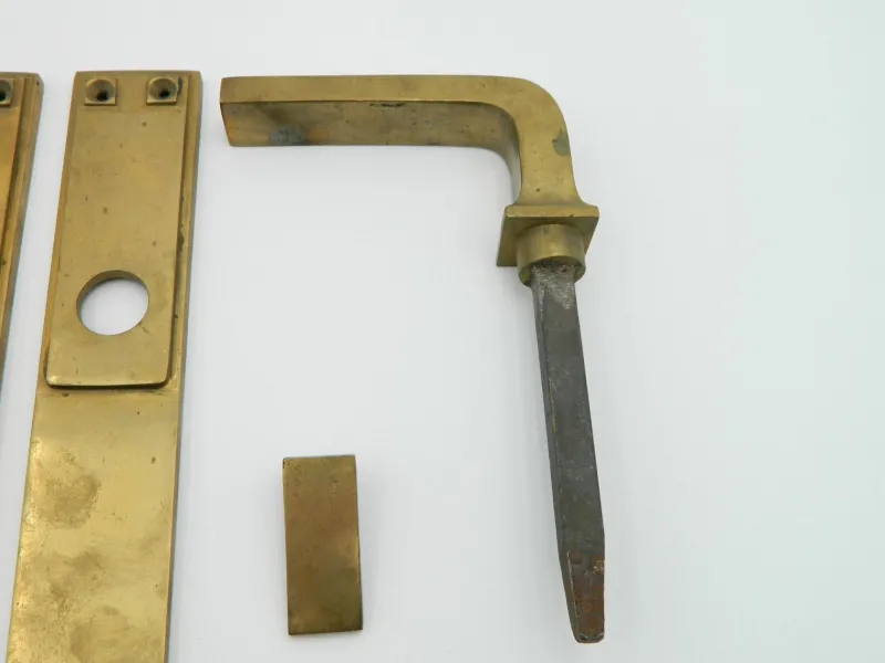 Clearance Pamono Brass Door Handles by Otto Wagner, 1950s, Set of 12