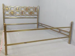 Pamono Brass Double Bed by Osvaldo Borsani, Italy, 1960s> Beds & Bedroom Sets