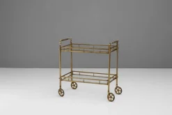 Clearance Pamono Brass Drinks Trolley, 1930s