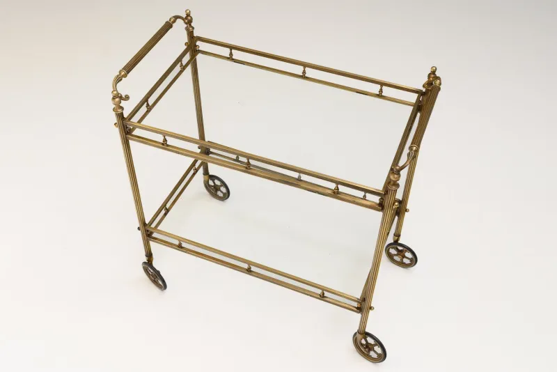 Clearance Pamono Brass Drinks Trolley, 1930s