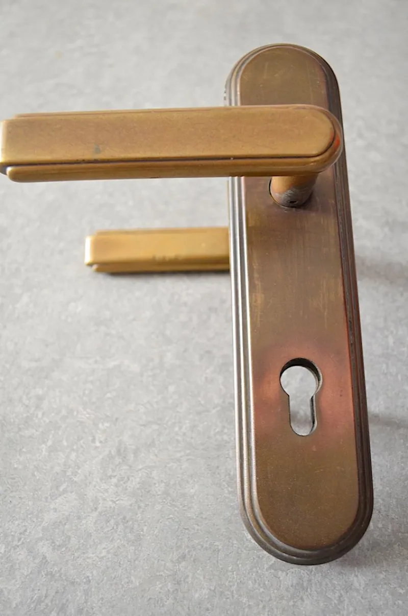 Clearance Pamono Brass Exterior Door Fitting, 1950s