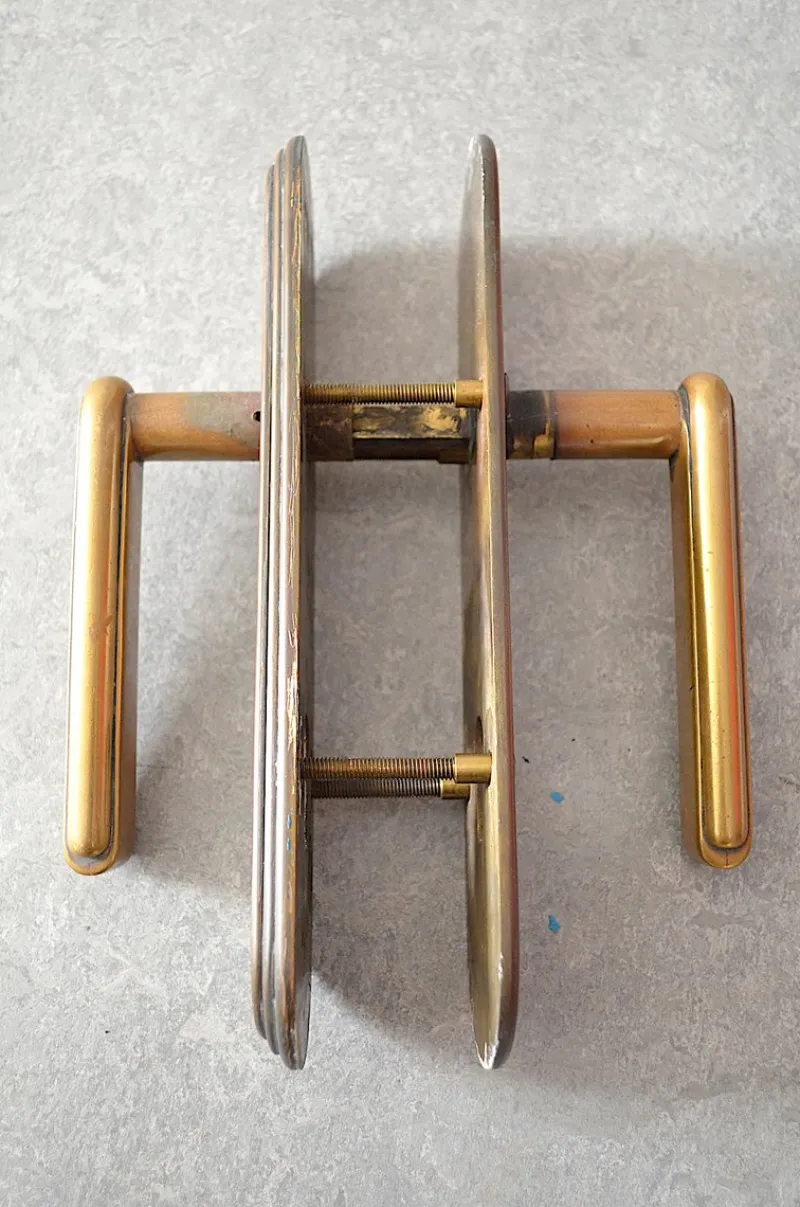Clearance Pamono Brass Exterior Door Fitting, 1950s
