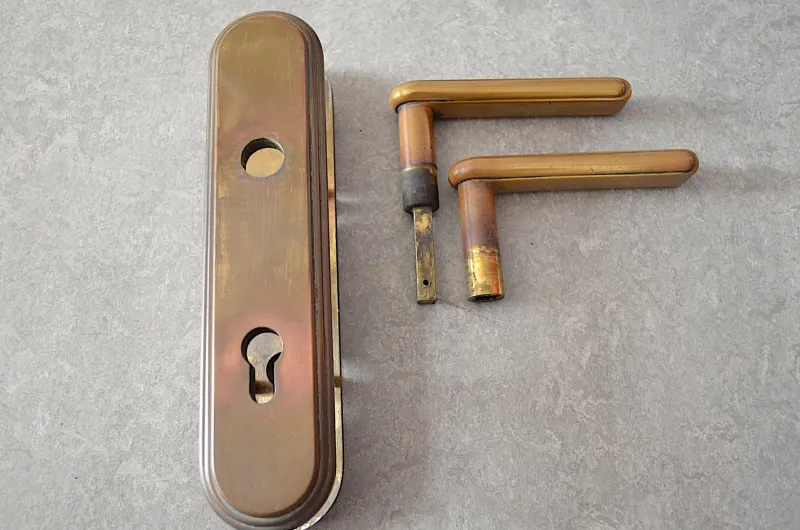 Clearance Pamono Brass Exterior Door Fitting, 1950s