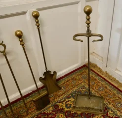 Outlet Pamono Brass Fireside Companion Tools, 1880s, Set of 3