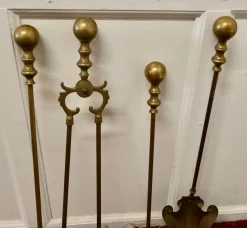Outlet Pamono Brass Fireside Companion Tools, 1880s, Set of 3