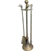 Pamono Brass Fireside Fireside Tools with Ducks, 1920s, Set of 5> Fireplaces And Mantels