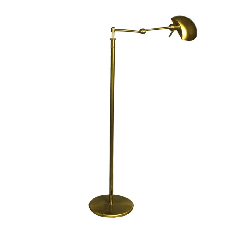 Outlet Pamono Brass Floor Lamp from Holtkötter Leuchten, 1980s