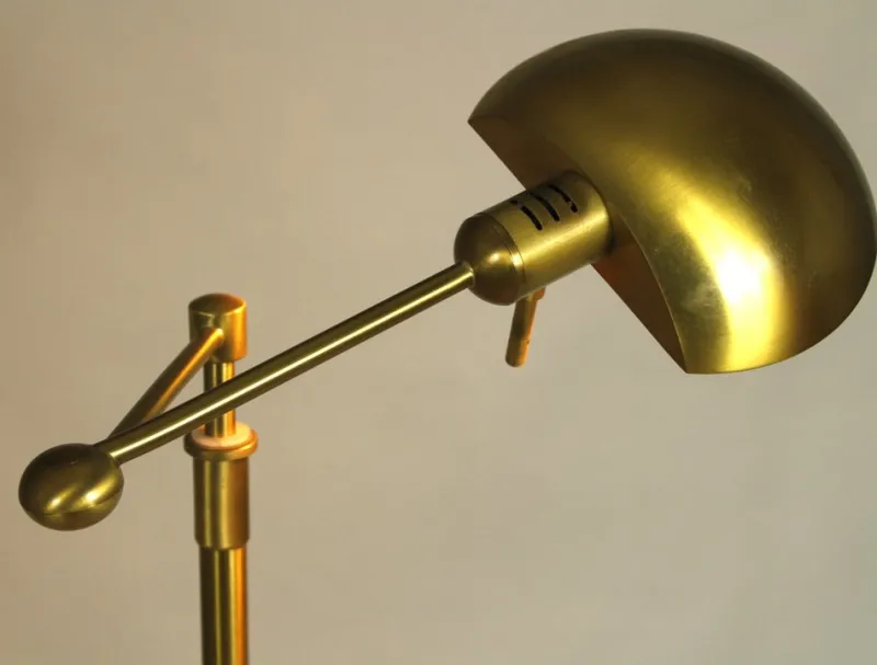 Outlet Pamono Brass Floor Lamp from Holtkötter Leuchten, 1980s