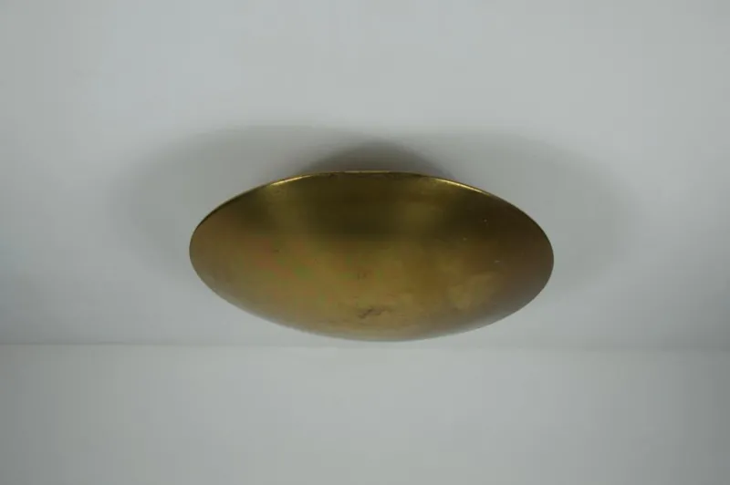 Pamono Brass Flush Mount by Florian Schulz, 1960s> Ceiling Lights