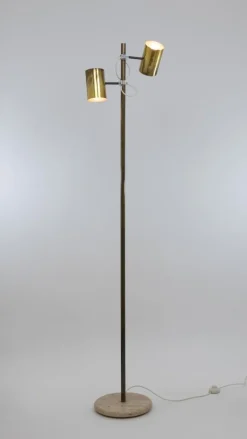 Discount Pamono Brass Giunco Floor Lamp by Fulvio Ferrari for Solka B, 1970s