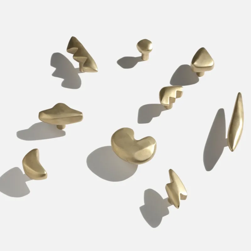 Pamono Brass Hardware Elemental Holds Cocoon Hook or Handle by Noah Spencer for Fort Makers, 2019> Racks, Hooks & Valets