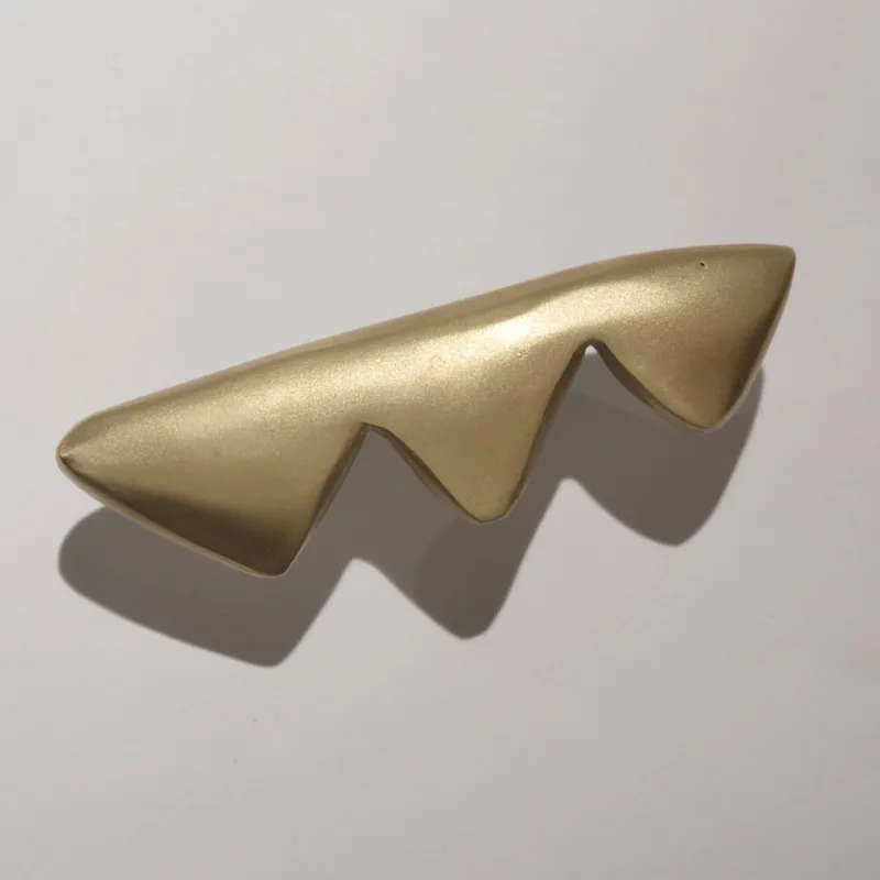 Pamono Brass Hardware Elemental Holds Mountains Hook or Handle by Noah Spencer for Fort Makers, 2019> Racks, Hooks & Valets