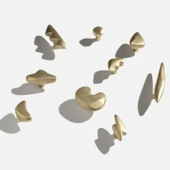 Pamono Brass Hardware Elemental Holds Mountains Hook or Handle by Noah Spencer for Fort Makers, 2019><noscript><img width=