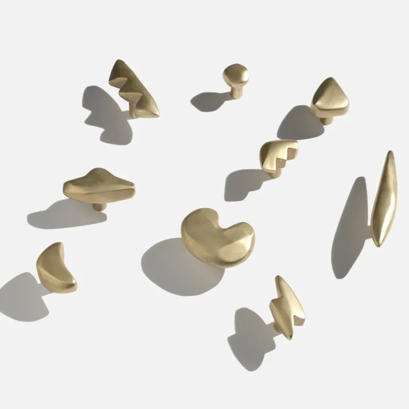 Pamono Brass Hardware Elemental Holds Mountains Hook or Handle by Noah Spencer for Fort Makers, 2019> Racks, Hooks & Valets