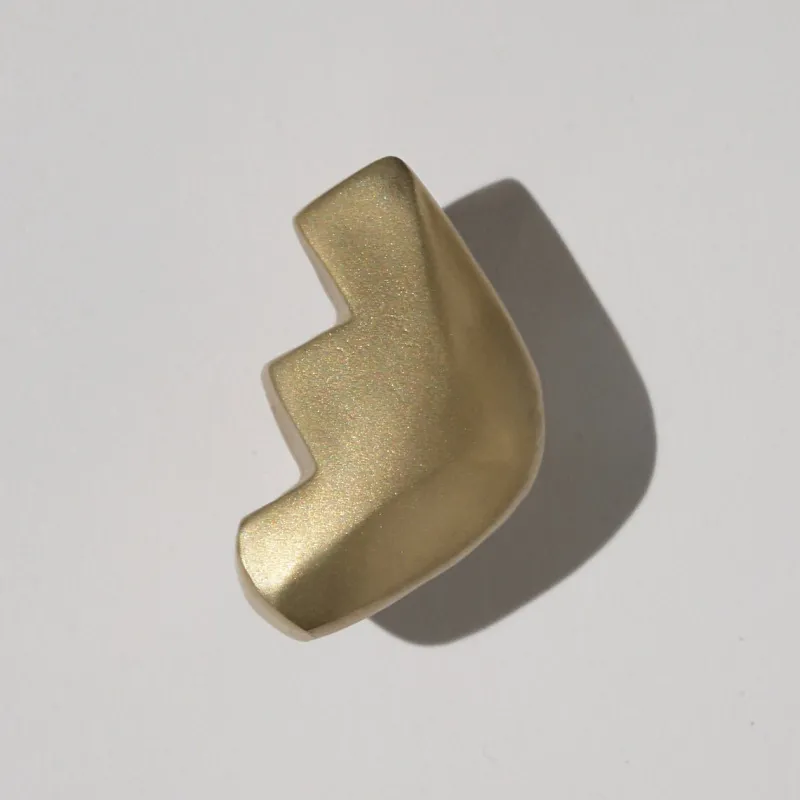 Pamono Brass Hardware Elemental Holds Steps Hook or Handle by Noah Spencer for Fort Makers, 2019> Racks, Hooks & Valets