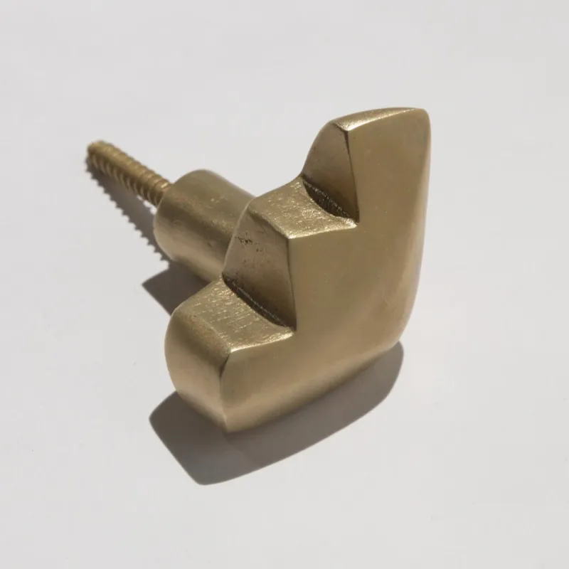 Pamono Brass Hardware Elemental Holds Steps Hook or Handle by Noah Spencer for Fort Makers, 2019> Racks, Hooks & Valets