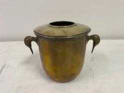 Pamono Brass Ice Bucket with Bird-Shaped Handles, Italy, 1960s><noscript><img width=
