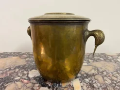 Pamono Brass Ice Bucket with Bird-Shaped Handles, Italy, 1960s><noscript><img width=