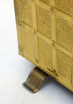 Pamono Brass Magazine Rack attributed to Peerage Brass, England, 1960s><noscript><img width=