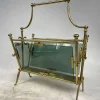 Pamono Brass Magazine Rack, 1960s> Magazine Racks