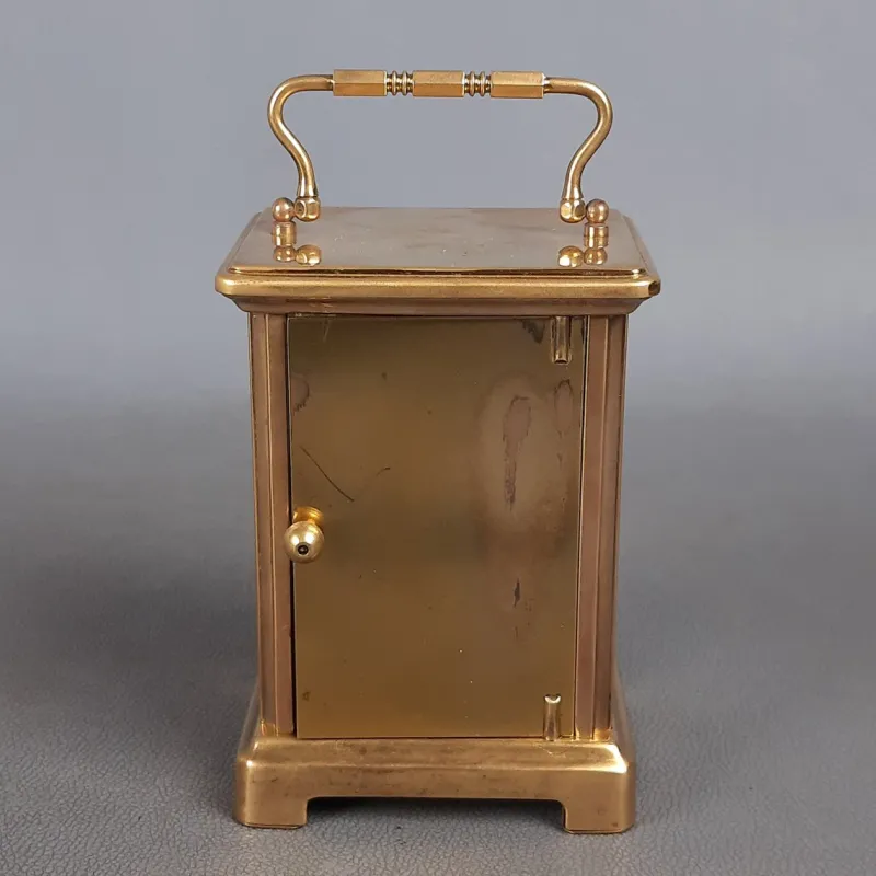 Pamono Brass Mechanical Carriage Clock from Bayard Paris, Duverdrey & Bloquel, 1940s> Clocks