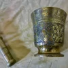 Best Pamono Brass Pestle and Mortar, 1890s, Set of 2